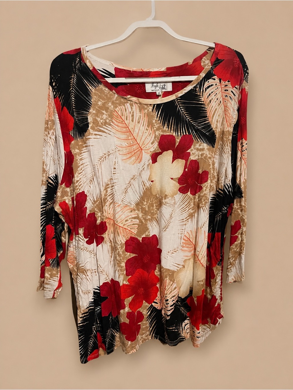 Tropical Floral Tunic Top – Women’s 3X